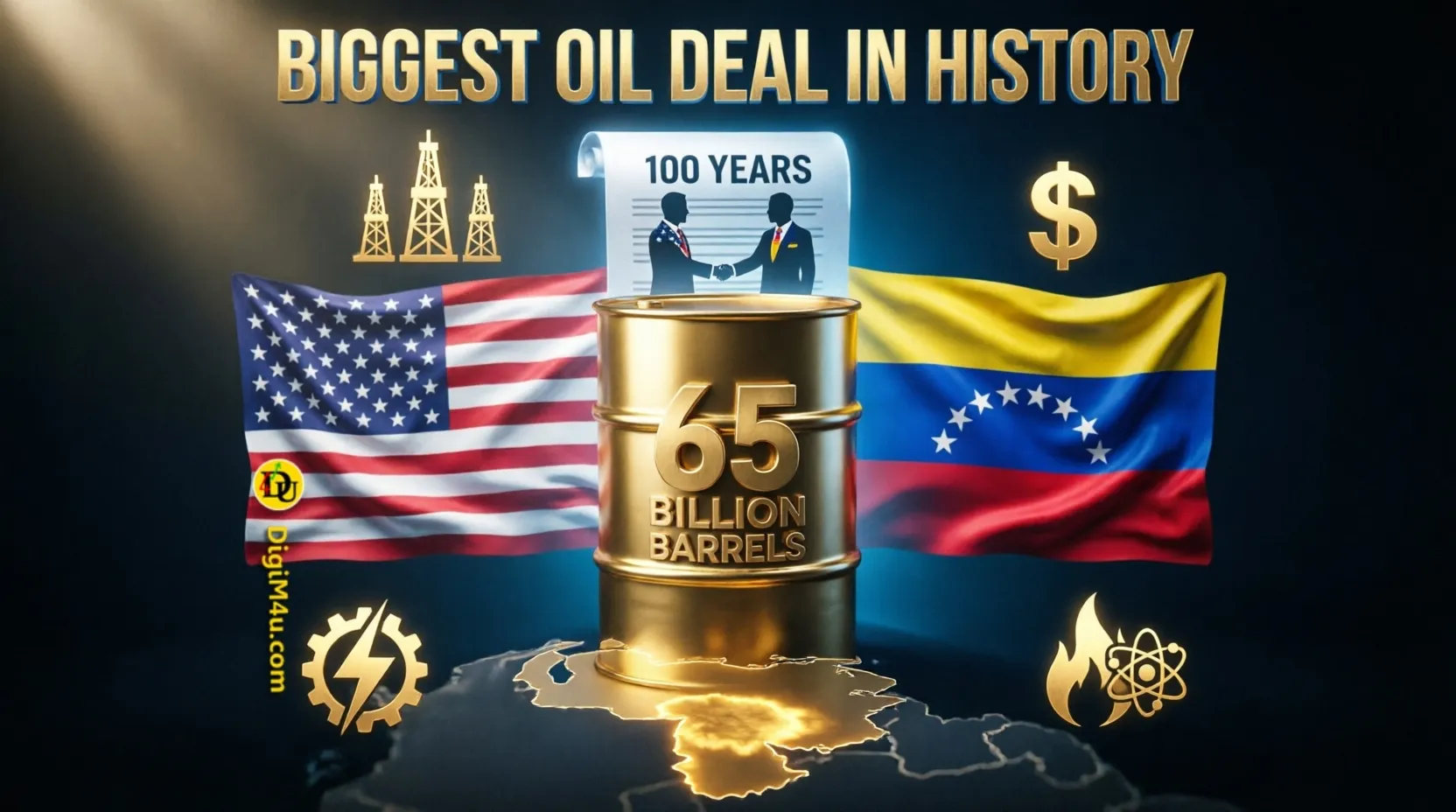🇺🇸🇻🇪 توافق تاریخی نفتی آمریکا و ونزوئلا؛ کنترل ۶۵ میلیارد بشکه نفت به مدت ۱۰۰ سال