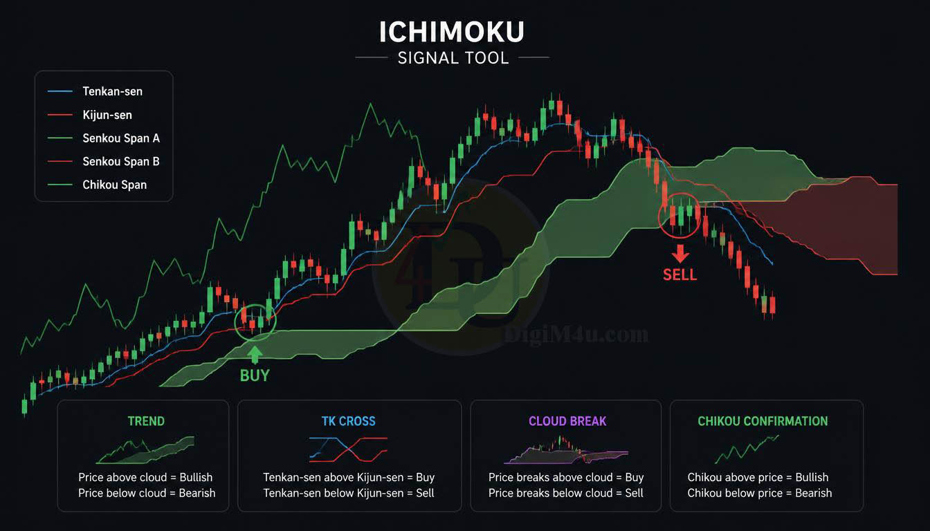 اندیکاتور ایچیموکو Ichimoku ابزار سیگنال گیری