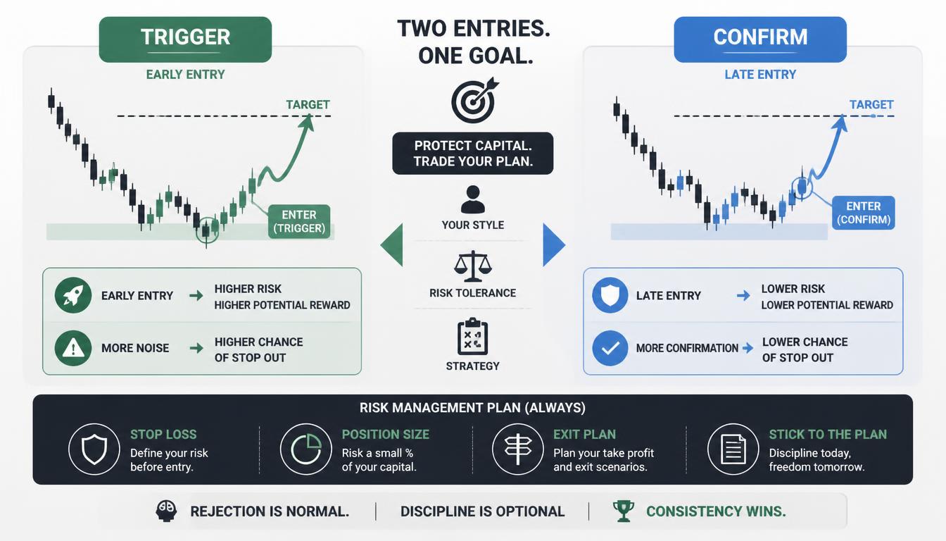 📊 تفاوت Trigger و Confirm در معاملات راهنمای کامل ورود به پوزیشن