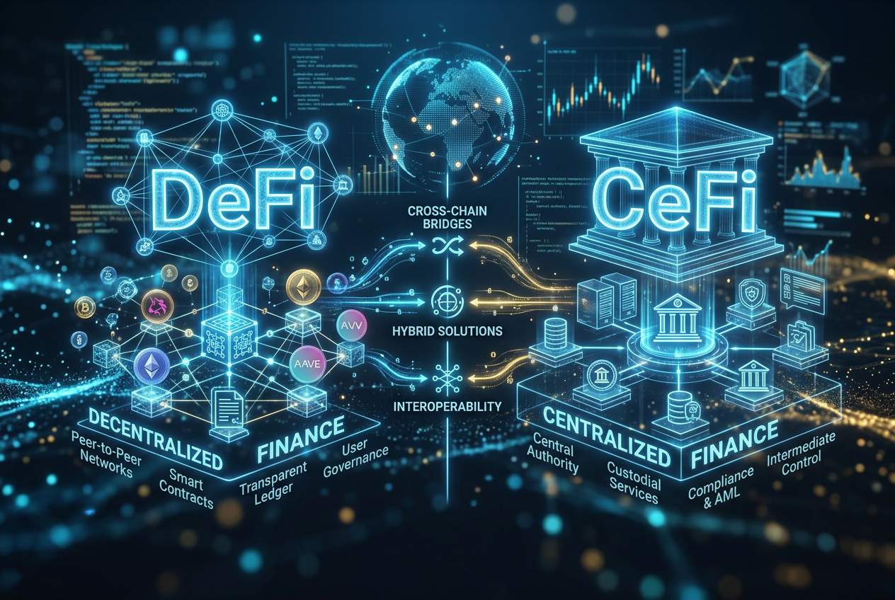 دیفای و سیفای چیست؟ DeFi CeFi