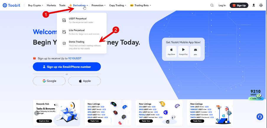 شبیه ساز ترید در صرافی توبیت 1